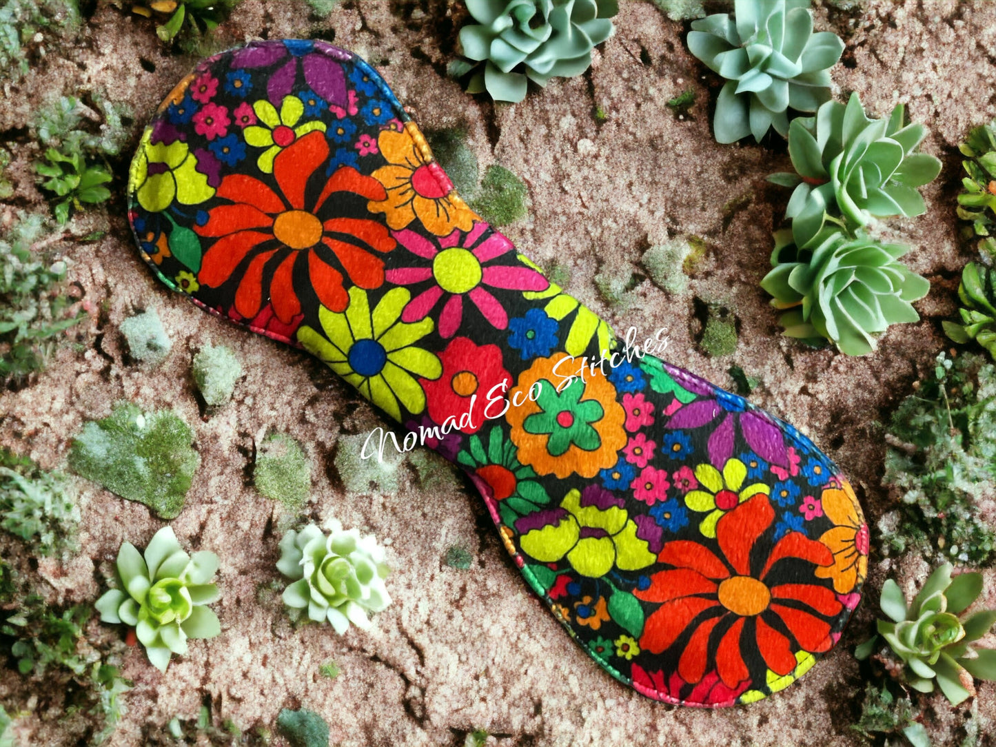Reusable Cloth Pad- Regular/Moderate 12 inch-stain resistant floral minky