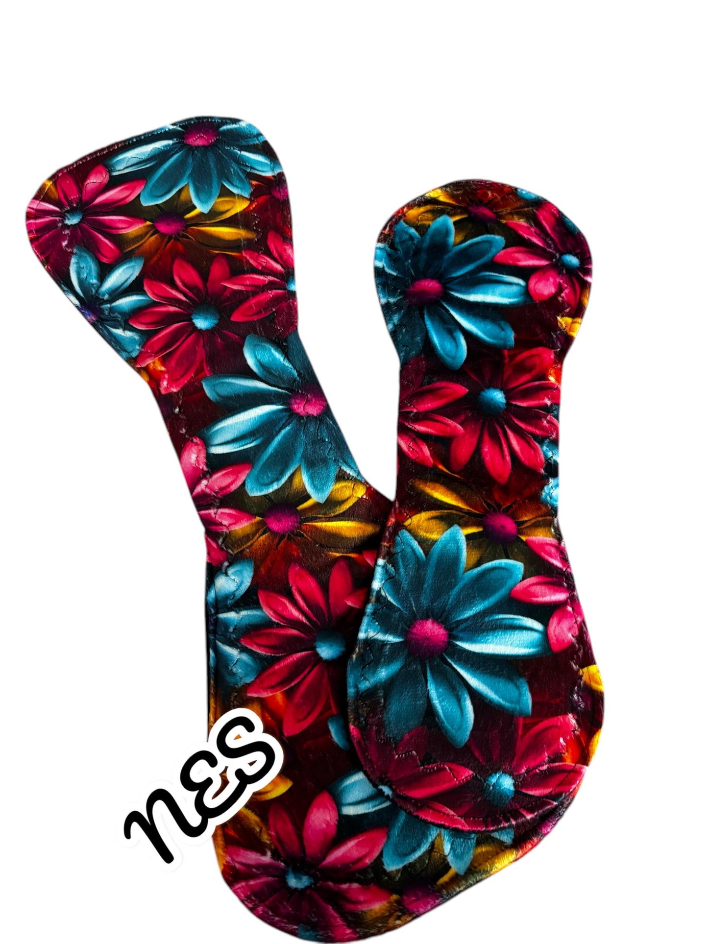 Reusable Cloth Pad/Heavy/Moderate- Stain Resistant Minky-Bright Floral