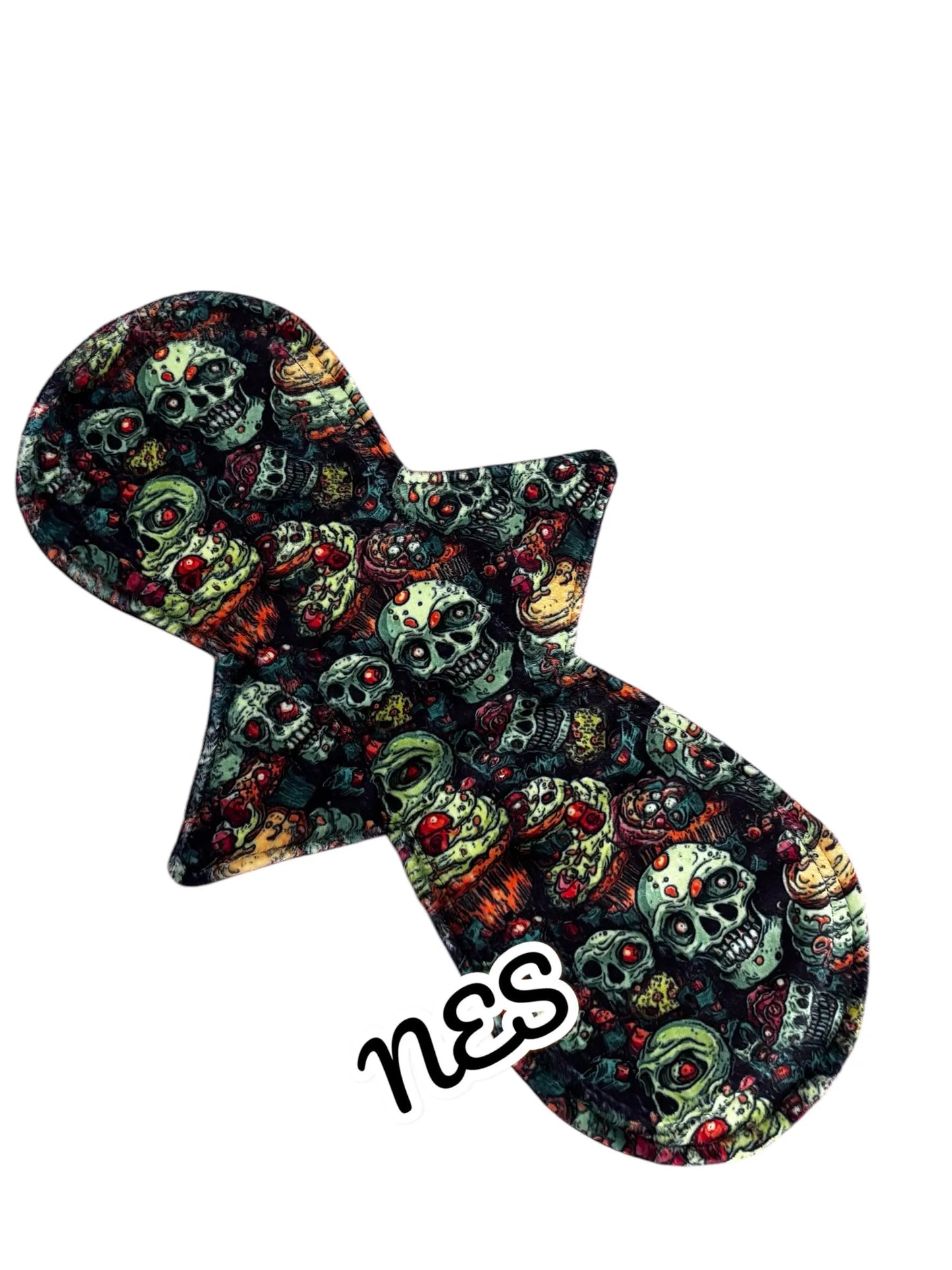 Reusable Cloth Pad/Heavy/Moderate- Stain Resistant Minky-Zombie Cupcakes