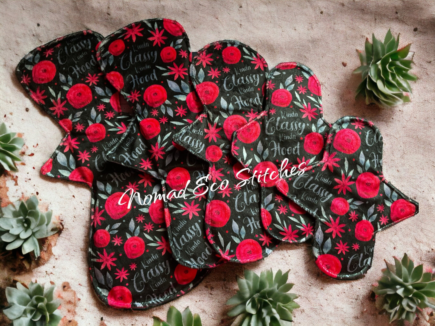 Reusable Cloth Pad/Heavy/Moderate- Stain Resistant Minky-Classy/Hood